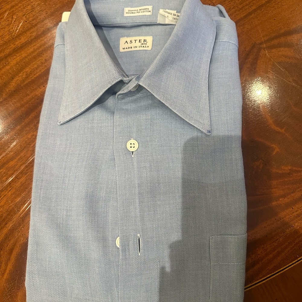 Aster blue button down shirt